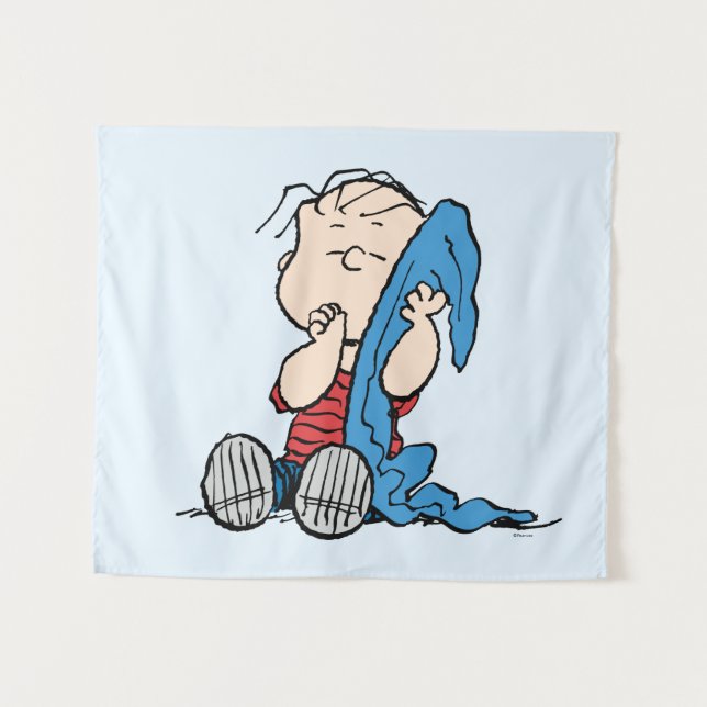 Tenture cacahuètes | Linus et sa couverture (Devant (Horizontal))