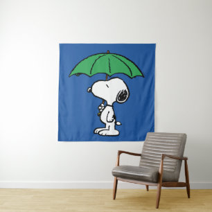 Tenture cacahuètes Parapluie vert Snoopy