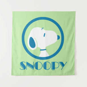 Tenture cacahuètes   Snoopy Blue Deco Dreams