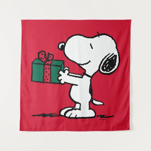 Tenture cacahuètes | Snoopy Christmas Gift Giver (Devant)