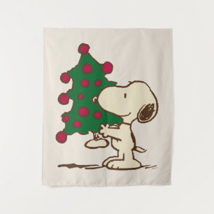 Tenture cacahuètes   Snoopy Christmas Tree