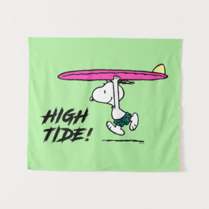 Tenture cacahuètes   Snoopy Courir sur le Surf