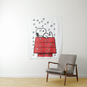 Tenture cacahuètes   Snoopy Doghouse Snowflakes