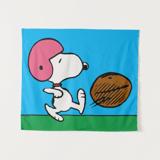 Tenture cacahuètes | Snoopy Football Kicker (Devant (Horizontal))
