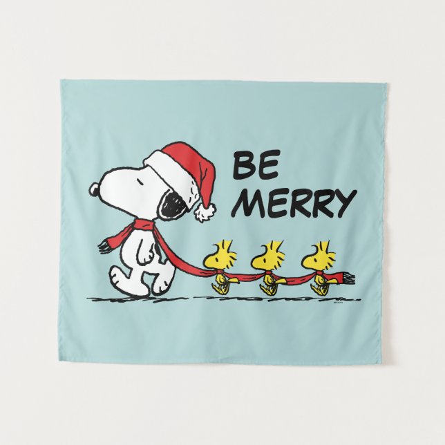 Tenture cacahuètes | Snoopy & Friends Winter Scarf (Devant (Horizontal))