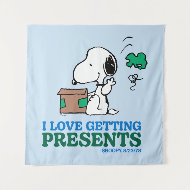Tenture cacahuètes | Snoopy I Love Obtenir des présentatio (Devant)