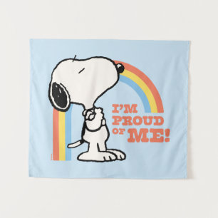Tenture cacahuètes   Snoopy Je suis fier de moi