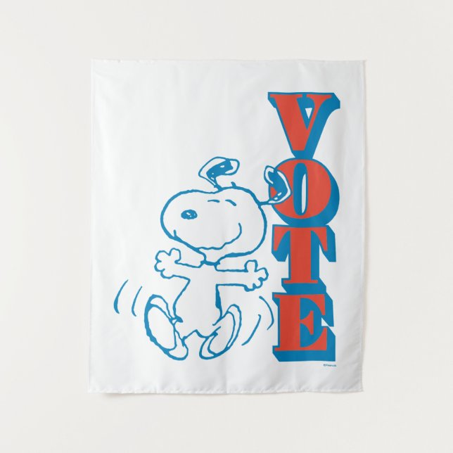 Tenture cacahuètes | Snoopy - Vote (Devant)