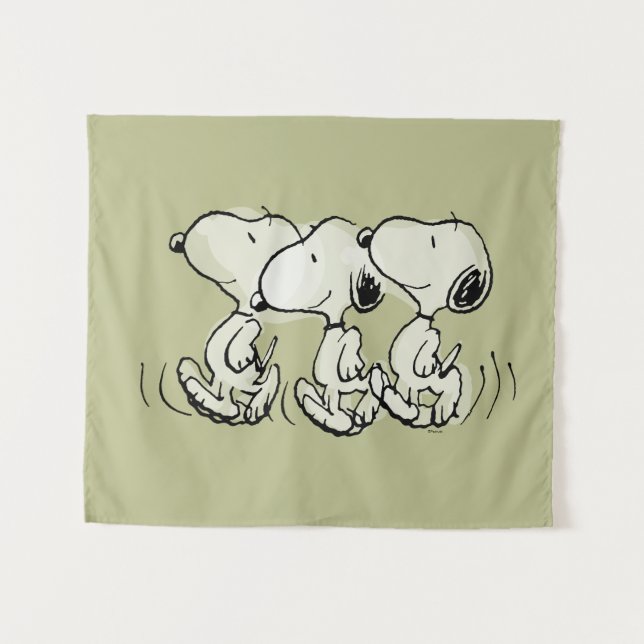 Tenture cacahuètes | Snoopy Walking Tall (Devant (Horizontal))