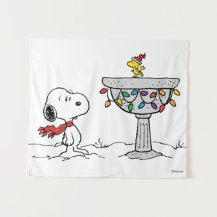 Tenture cacahuètes   Snoopy & Woodstock Froid Birdbath