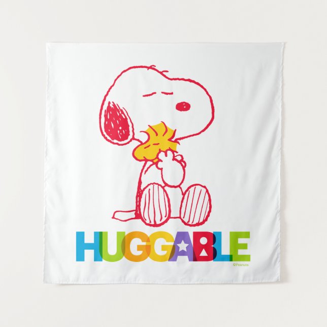 Tenture cacahuètes | Snoopy & Woodstock Huggable (Devant)