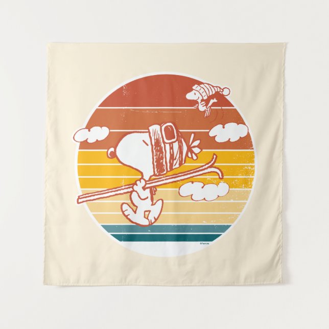 Tenture cacahuètes | Snoopy & Woodstock Ski Trip (Devant)