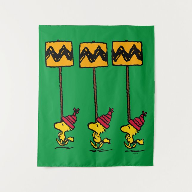 Tenture cacahuètes | Woodstock & Friends Sign March (Devant)