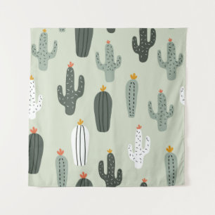 Tenture Cactus mignons sans couture motif, arrière - plan