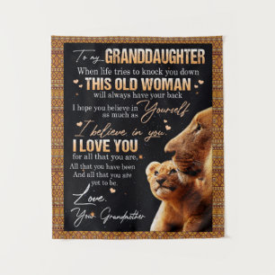 Tenture Cadeau à ma petite-fille de la part de grand-mère,