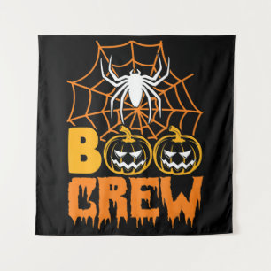 Tenture Cadeau araignée Boo Citrouille Halloween Araigné