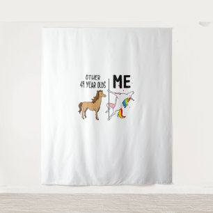Tenture Cadeau d'anniversaire d'autres licornes de 49 ans