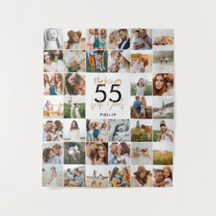 Tenture cadeau de script de photo multiple chic âge éditab