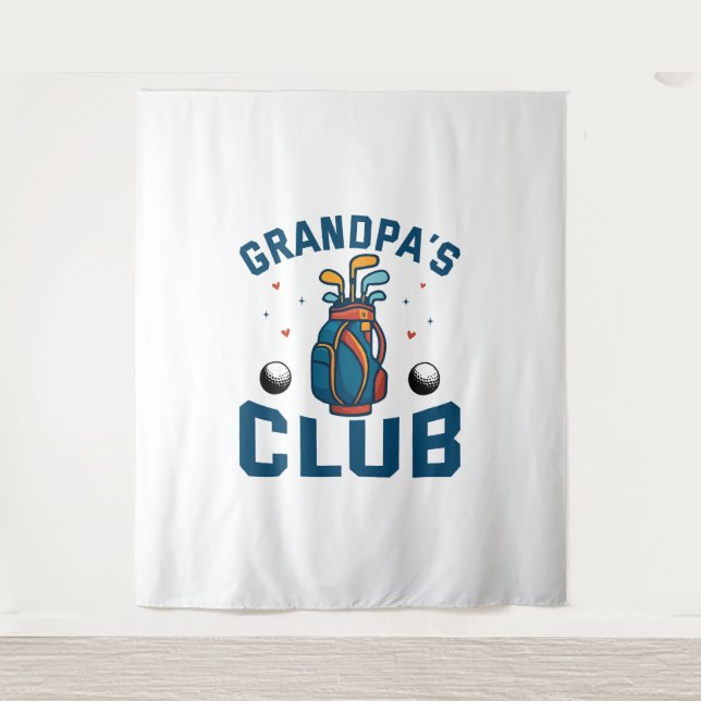 Tenture Cadeau du club de golf de grand-père (Devant)