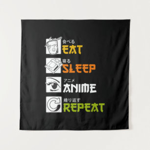 Tenture Cadeau idée Cosplayer Manger Dormir Anime Répéter