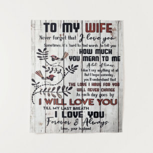 Tenture Cadeau Pour Femme   À ma femme belle lettre