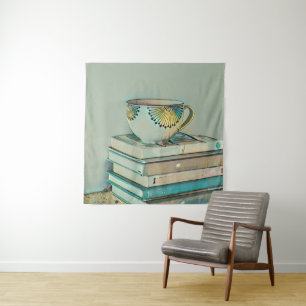 Tenture Cadeau pour les amateurs de café et de livres