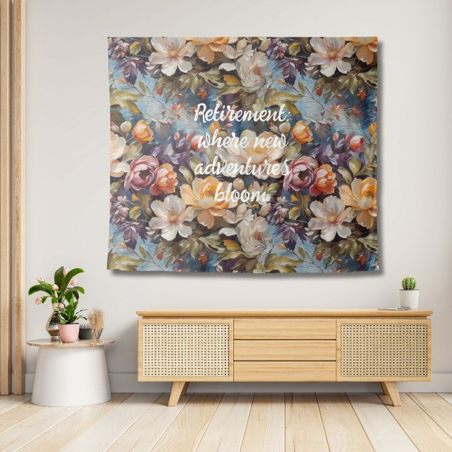 Tenture Cadeaux de retraite sur mesure pour la Fleur sauva (Vintage Wildflower Custom Retirement Gifts for Her)