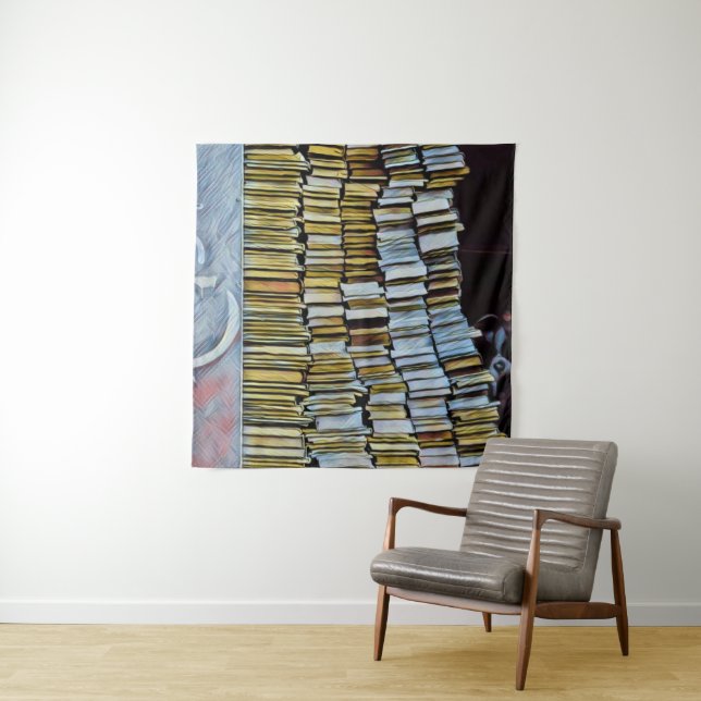 Tenture Cadeaux uniques pour les amateurs de livres (En situation)