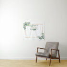 Cadre de mariage en or avec feuillage d'eucalyptus