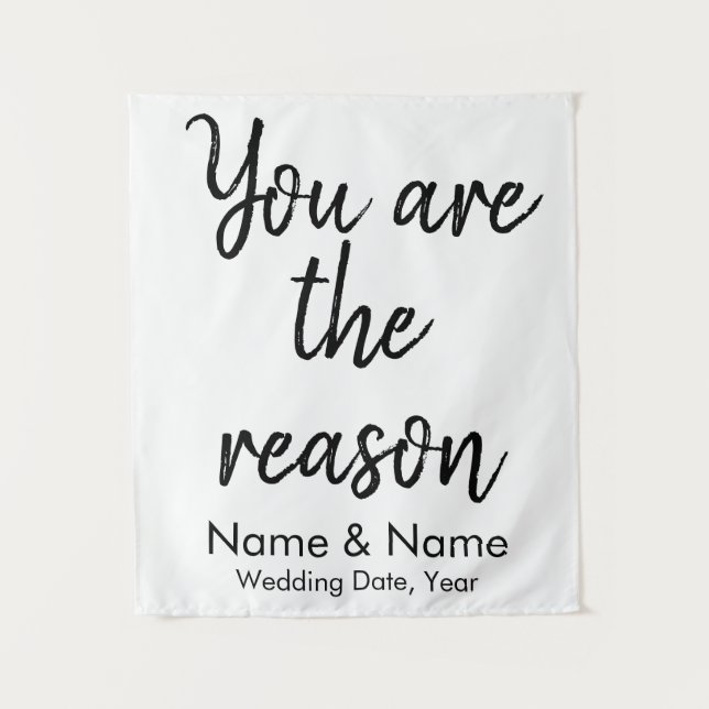 Tenture Cadre de mariage personnalisé pour la réception su (Devant)