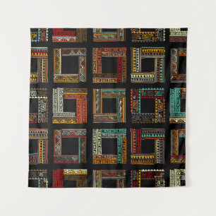 Tenture Cadres ethniques abstraits, motif sans couture