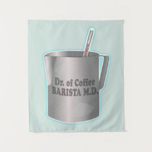 Tenture Café Barista faisant drôle docteur