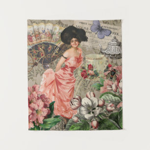 Tenture Café Lady Victorian Femme Rose Classy