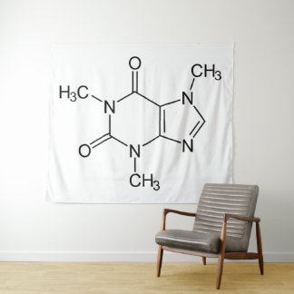 Tenture Caféine Molécule Chimie Café Atomes