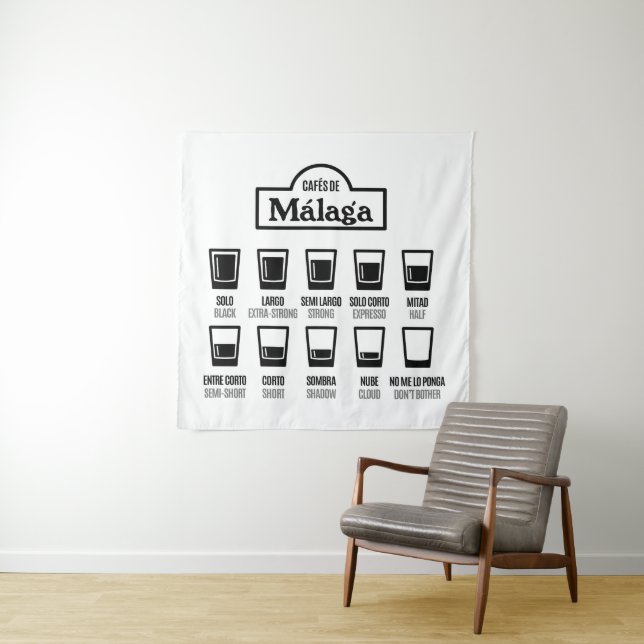 Tenture Cafés de Malaga (En situation)