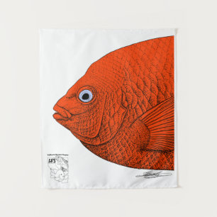 Tenture Cal-Neva AFS poisson art-Soutien des sous-unités é