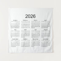 Calendrier minimaliste simple 2026