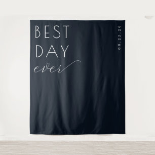 Tenture Calligraphie Navy Élégante