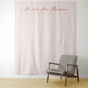 Tenture Calligraphie Rose Élégante