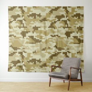 Tenture Camouflage 8 bits pour désert numérique / Camo