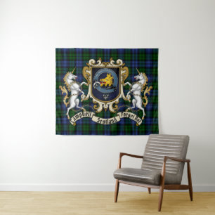 Tenture Campbell Clan Badge & Tartan