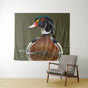 Tenture Canard à bois sur l'eau