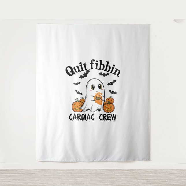 Tenture Cardiac Crew Funny Boo-Ghost Citrouille (Devant)