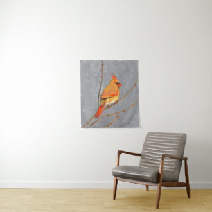 Tenture Cardinal sur la peinture de branche - Art original