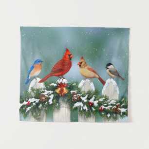 Tenture Cardinaux de Noël & Garland