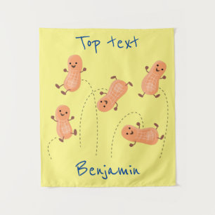 Tenture Caricature de cacahuètes joyeux sautillant