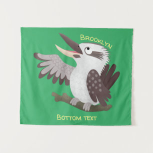 Tenture Caricature de kookaburra drôle et drôle