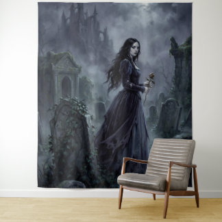 Tenture Carmilla errant dans la brume styrienne