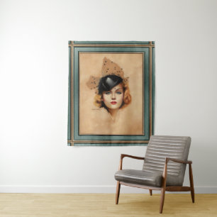 Tenture Carole Lombard Portrait par Charles Gates Sheldon