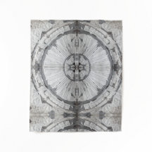 Carreau de plafond en quart de cercle blanc antiqu